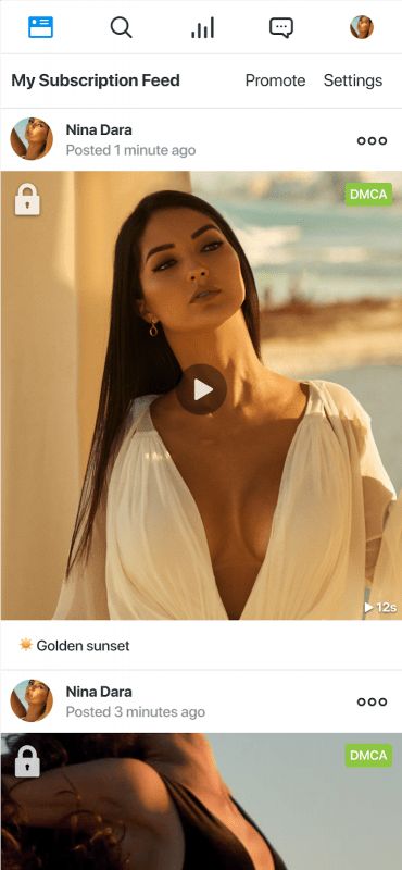 Personalized content & custom content on Private feed