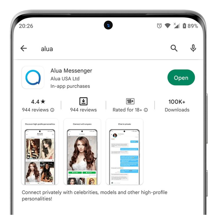Alua mobile app Android