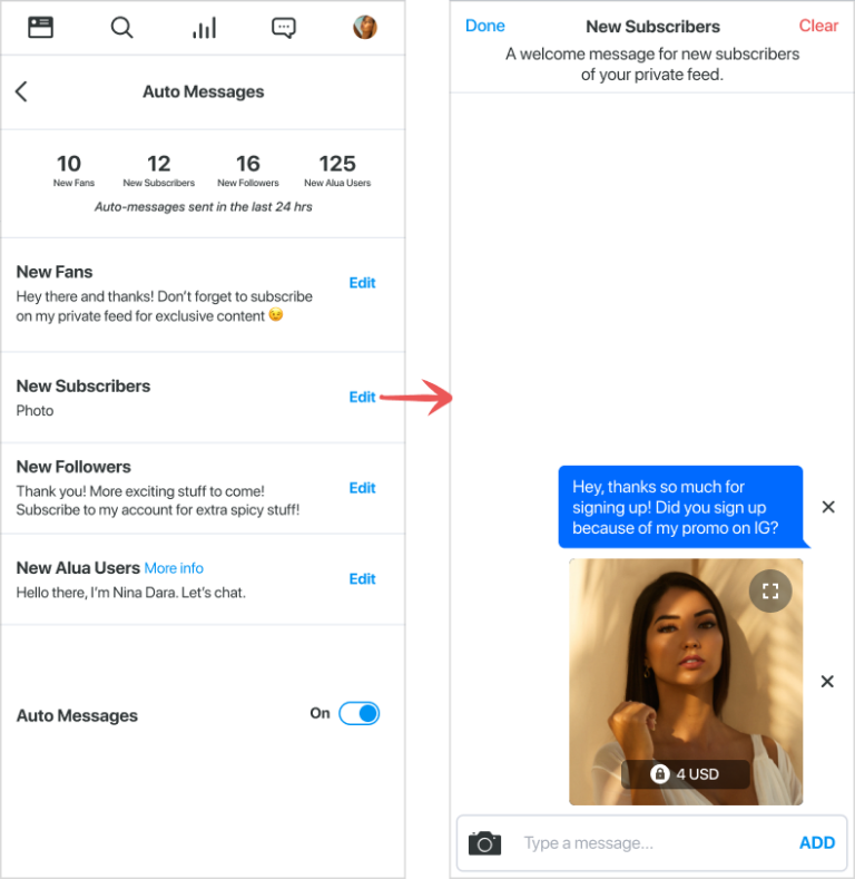 Auto-messages