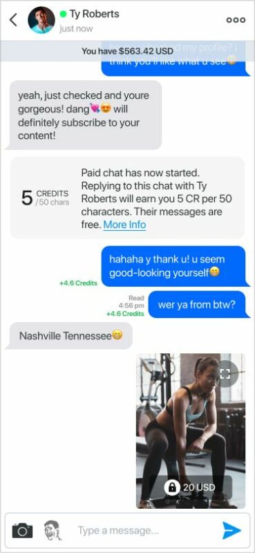 Paid content in chats side hustles